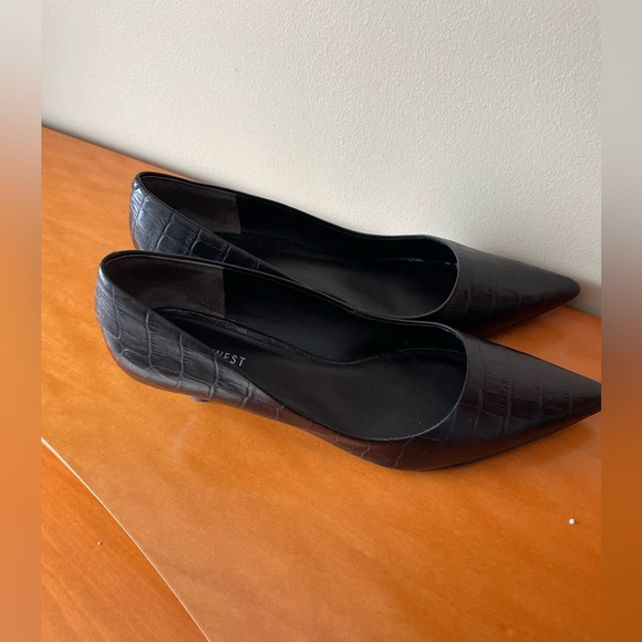 Nine West Women shoes ,black leather Size 7 - Picture 1 of 6